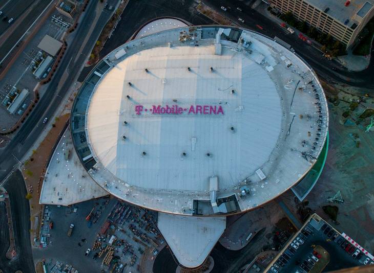 T-Mobile Arena photographed Tuesday, March 15, 2016, near Monte Carlo and New York-New York.