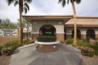The main entrance to Catholic Charities of Southern Nevada is shown Tuesday, March 29, 2016. The charity will celebrate 75 years of service in Southern Nevada this April.
