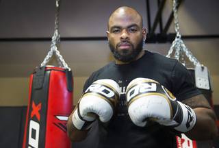 Air Force veteran and MMA fighter Clinton Williams poses during a workout at Xtreme Couture gym Tuesday, March 29, 2016. Williams will take on Rex Harris at the World Series of Fighting 30 in The Joint inside the Hard Rock Saturday.