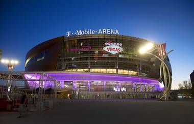 A view of the new T-Mobile Arena on Monday, April 4, 2016, on the Las Vegas Strip. The arena opens with its first concert Wednesday. 