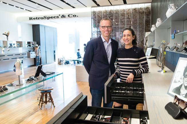 Jay Owens and Marya Francis own Retrospecs & Co., a vintage eyewear company with stores in Los Angeles, San Francisco and at the Cosmopolitan of Las Vegas.