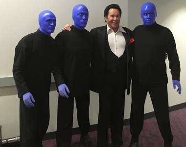 Wayne Newton with Blue Man Group at the Luxor.