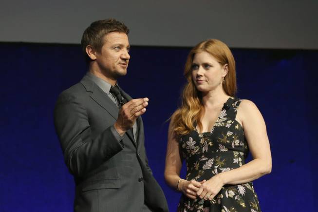 Jeremy Renner and Amy Adams attend a pre-reception at CinemaCon ...