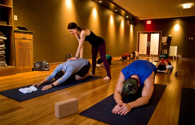 Since surviving brain cancer, Susan Hilburger is now a yoga instructor at Lifetime Fitness and her physician Dr. Schwartz has attended a couple of her classes on Wednesday, April 20, 2016.