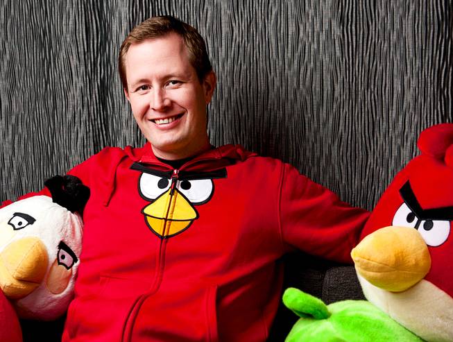 This undated image shows Mikael Hed, executive chairman at Rovio Animation Studios, which is dropping a code in the credits of the upcoming animated film, "The Angry Birds Movie," that will hatch an exclusive level for a new pinball-inspired game called "Angry Birds Action!" 
