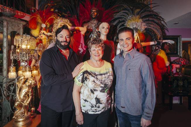 CEO and Head Curator Grant Philipo, President Mary Dee Mantle and Vice President Dallas Fueston of the Las Vegas Showgirl Museum.