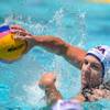 United States attacker Tony Azevedo passes the ball Sunday, May 22, 2016, during a men's exhibition water polo match against Australia in Los Angeles.