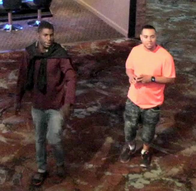 The two men suspected in a shooting Sunday, May 29, 2016, in the 200 block of North 3rd Street downtown are seen in this surveillance footage. 