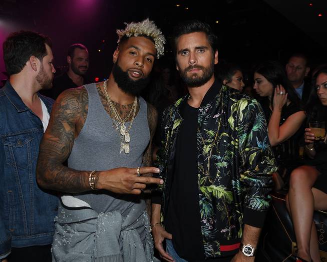 Scott Disick, right, with Odell Beckham Jr., celebrates his 33rd ...