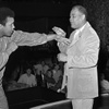 Muhammad Ali jokes with boxing legend Joe Louis during a workout at Caesars Palace in Las Vegas Thursday, Feb. 1, 1973. CREDIT: Tony King/Las Vegas News Bureau.