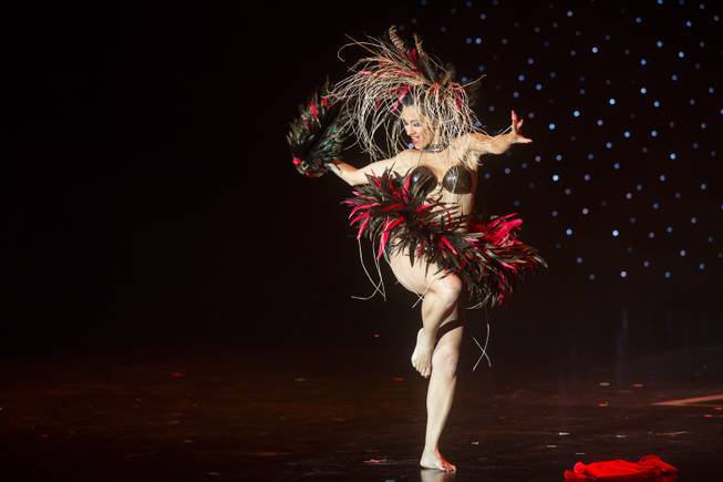 Coco Pearl, of Noumea, New Caledonia, performs in the 26th annual Tournament of Tease during the 2016 Burlesque Hall of Fame Weekender at The Orleans Hotel & Casino, Saturday June 4th, 2016.