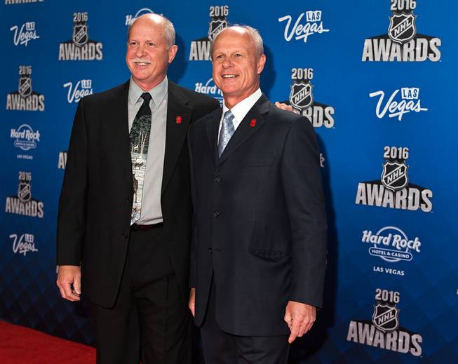 Mark and Marty Howe come together on the Red Carpet leading up to the 2016 NHL Awards at The Joint inside the Hard Rock Hotel and Casino on Wednesday, June 22, 2016.
