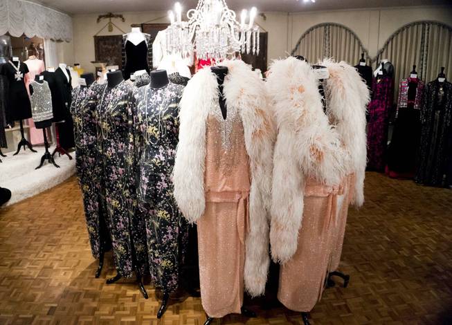 A room holds some of the McGuire sister's designer vintage wardrobe collection inside Phyllis McGuire's 65,000 square foot mansion located in Rancho Circle, Tuesday, June 14, 2016.  The estate went up for sale in July. 