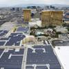 Rooftop solar panels are seen atop the Mandalay Bay Convention Center, Aug. 26, 2015. 