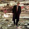 Joe Lychner of Houston, Texas, walks Nov. 19, 1997, among fragments of TWA Flight 800 in Calverton, N.Y. Lychner lost his wife and two daughters in the crash of the Boeing 747. Flight 800 exploded and crashed July 17, 1996, while flying from New York to Paris, killing all 230 people aboard. An FBI investigation found no evidence that a criminal act brought the plane down.