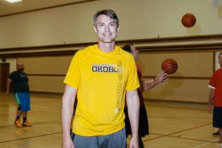 Dan Heller plays basketball at 1801 S. Monte Cristo Way, on June 17, 2016.
