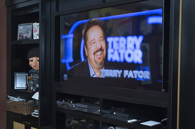 Entertainer Terry Fator is shown in a taped appearance of  "America's Got Talent" after a show in the Mirage Wednesday, July 27, 2016.  Fator got his big break when he won "America's Got Talent" in 2007.