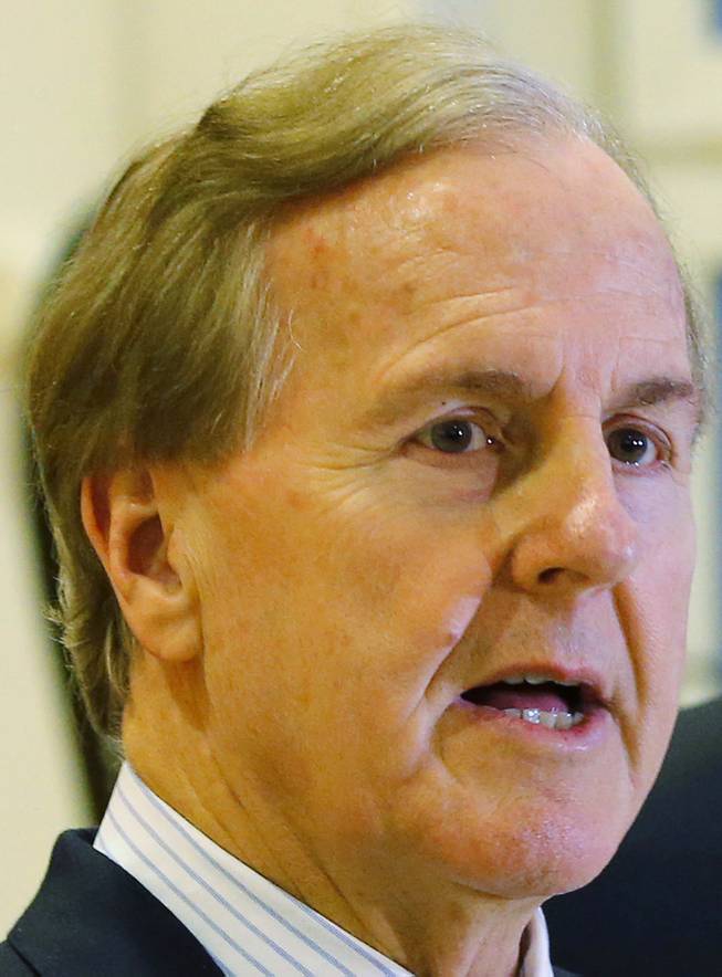 U.S. Rep. Robert Pittenger speaks to the media Jan. 18 at the Landstuhl Regional Medical Center in Landstuhl, Germany. Pittenger, a Republican congressman who represents the Charlotte area, said Thursday that people are protesting in the city because they "hate white people."