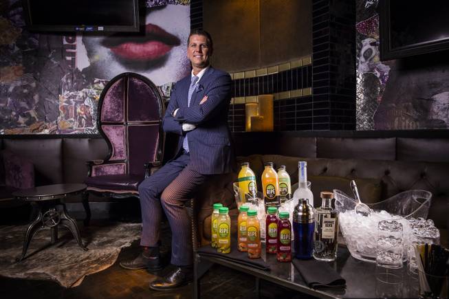 Tao Group beverage director Tim Keller with his company's juicy new offerings.