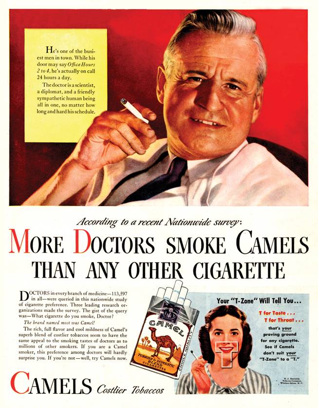 Camel ad using doctors, circa 1946. 