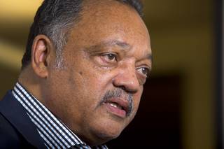 Civil rights activist Jesse Jackson talks politics during an interview at the Las Vegas Sun offices Monday, Oct. 17, 2016. Jackson was a candidate for the Democratic presidential nomination in 1984 and 1988.