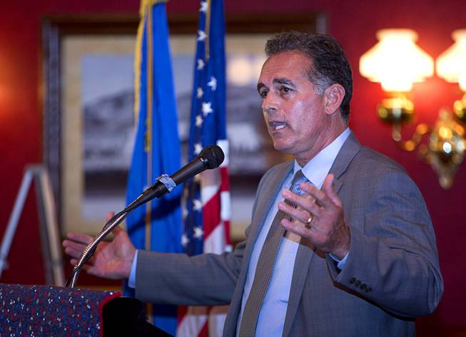 Danny Tarkanian, Republican candidate for Congress, speaks during a Boulder City Republican Women luncheon at the Railroad Pass Casino Thursday, Oct. 20, 2016. Tarkanian will face will face Democrat Jacky Rosen in the Nov. 7 general election.