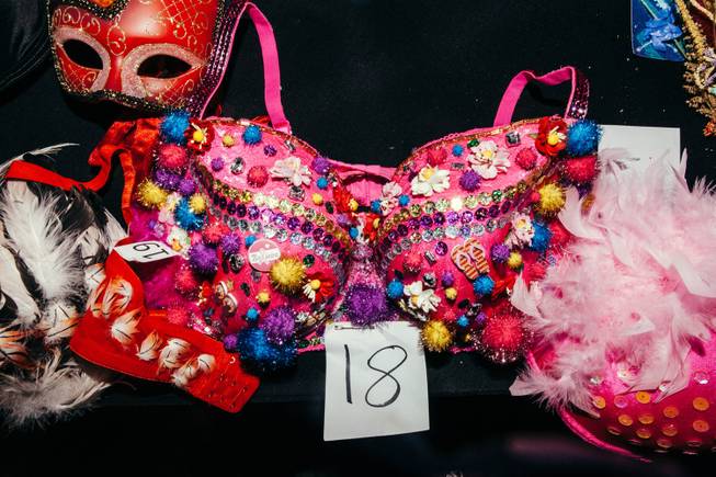 A bra for auction at the Seventh Annual Battle of the Bras at Planet Hollywood on Oct. 20, 2016. Caesars Entertainment Las Vegas resorts host the seventh annual Battle of the Bras fashion show to support American Cancer Society.