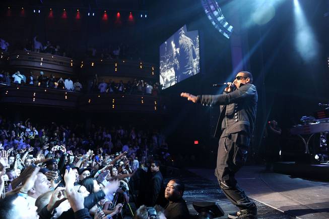 Jay Z performs at the Pearl Theatre at the Palms Hotel and Casino on March 27, 2010 in Las Vegas, Nevada.