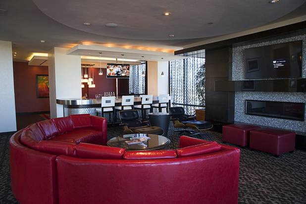A living room and bar are shown in a Sky Villa at the Palms Monday, Nov. 21, 2016. Station Casinos completed its acquisition of the Palms in October. STEVE MARCUS