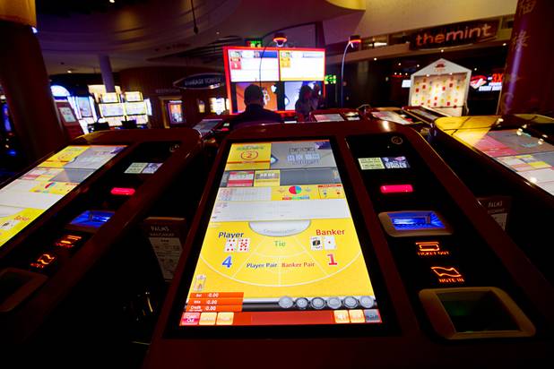 New electronic baccarat terminals are shown on the casino floor at the Palms Monday, Nov. 21, 2016. Station Casinos completed its acquisition of the Palms in October. STEVE MARCUS