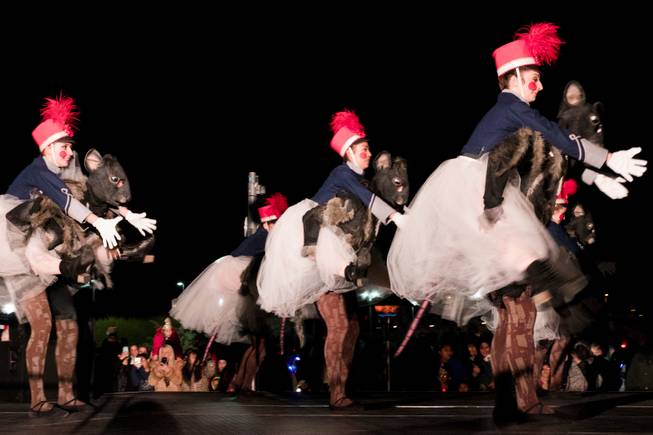 Dancers from the Nevada Ballet Theatre perform the Nutcracker during the Downtown Summerlin Holiday Parade which included the tree lighting celebration, Friday, Nov. 18, 2016.