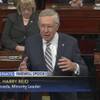 This image provided by C-SPAN2 shows retiring Senate Minority Leader Harry Reid of Nevada giving his final speech on the Senate floor on Capitol Hill in Washington, Thursday, Dec. 8, 2016.