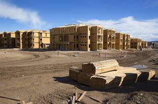 A view of an affordable housing complex being built by Nevada HAND on Boulder Highway near Desert Inn Road Monday, Jan. 23, 2017.