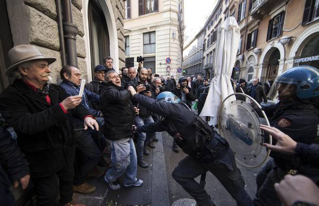 Italy Uber Protest