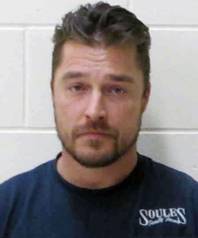 This Tuesday, April 25, 2017, photo provided by the Buchanan County Sheriff's Office in Independence, Iowa, shows Chris Soules, former star of ABC's "The Bachelor," after being booked early Tuesday after his arrest on a charge of leaving the scene of a fatal accident near Arlington, Iowa.