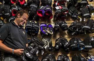 Chris Davidson-Adams, the head equipment manager for the Vegas Golden Knights, is shown in the pro shop at the Las Vegas Ice Center on Friday, May 19, 2017.