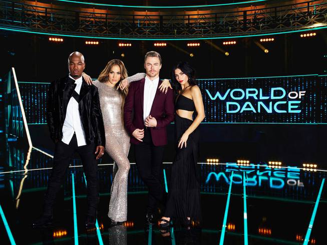 Meet the judges of <em>World of Dance</em>: Ne-Yo, Jennifer Lopez, Derek Hough and Jenna Dewan Tatum.