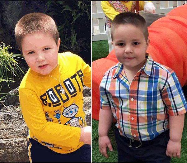 Two photos show 5-year-old Aramazd Andressian Jr.