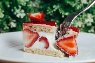 Strawberry Shortcake at Cafe Breizh.
