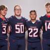 Members of the Coronado High School football team, from left, Zac Holbert, William Froman, Carlos Gomez and Gavin Wale pose for a portrait at the Las Vegas Sun's high school football media day August 2, 2017, at the South Point.