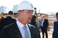 CAI Investments CEO Christopher Beavor speaks to the media during the groundbreaking of its 27,000-square-foot retail and restaurant space across from Palms, Friday Dec. 16, 2017.
