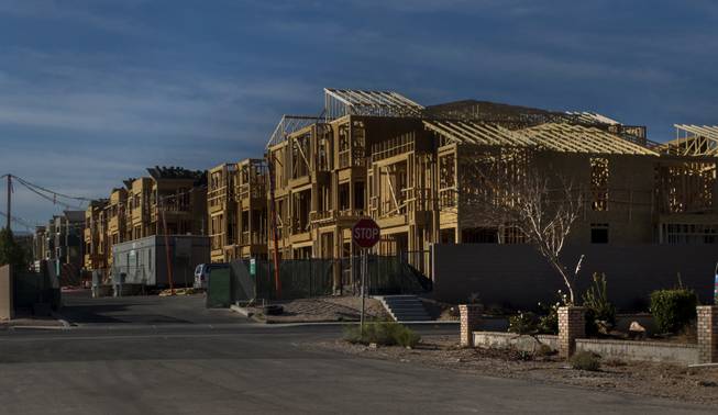Another development under construction off of Blue Diamond Road as housing is on the grow in the Las Vegas area on Thursday, Dec. 21, 2017.