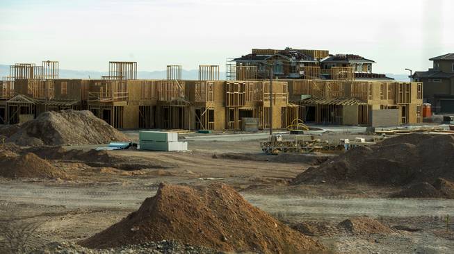 Housing construction continues in the Summerlin area within the Las Vegas region on Wednesday, Jan. 3, 2018.