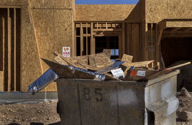 Housing construction continues in the western Las Vegas area on Wednesday, Jan. 3, 2018.