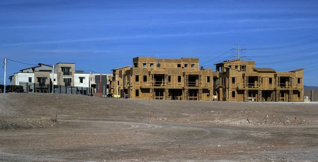 Housing construction continues in Summerlin as growth is on the rise about the Las Vegas area on Wednesday, Jan. 3, 2018.