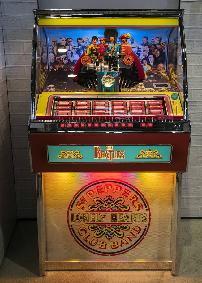 Sound Leisure features a Sgt. Peppers Vinyl Jukebox as CES takes over the Las Vegas Convention Center on Tuesday, Jan. 9, 2018.