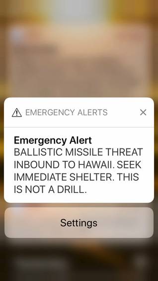 False Hawaii alert