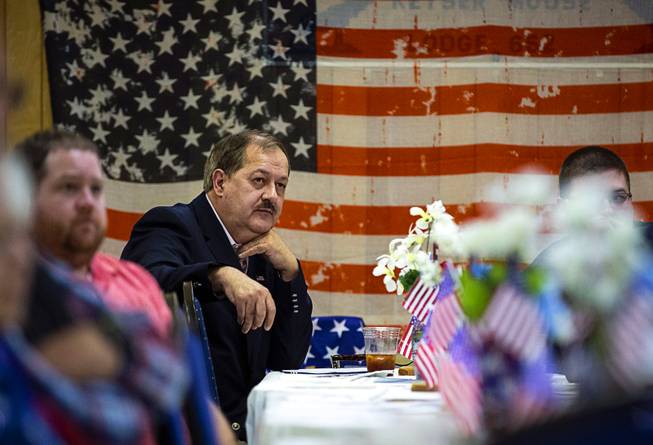 Don Blankenship, a former West Virginia coal mining executive and current Republican Senate candidate, campaigns in Keyser, W. Va., on April 20, 2018. Blankenship has refused to disclose his personal finances as required by law. 