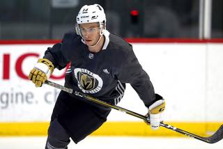 Gage Quinney works out during the Vegas Golden Knights' Development Camp at City National Arena in Summerlin Wednesday, June 27, 2018.
