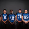 Members of the Basic High football team pose for a photo at the Las Vegas Sun's high school football media day Tuesday July 31, 2018 at the Red Rock Resort and Casino. They include, from left, Dorian Mcallister, Boots Render, Franco Mays, Enrique Canizales, Julio Duron and Carlos Rojas.